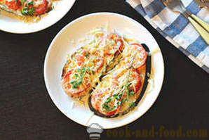 Küpsetatud baklažaan tomati ja juustuga