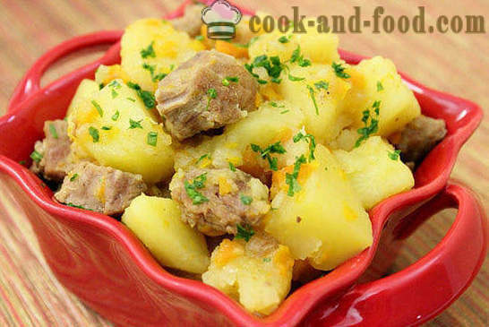 Küpsetatud kartul liha
