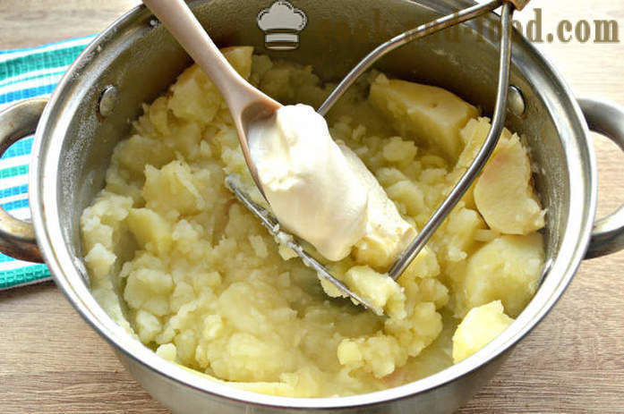 Kartul hõõrutud hapukoore - kuidas kokk kartulipüree, samm-sammult retsept fotod
