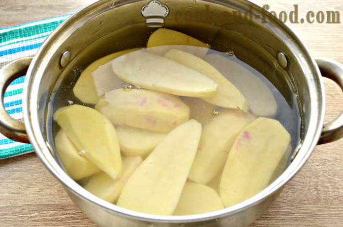 Kartul hõõrutud hapukoore - kuidas kokk kartulipüree, samm-sammult retsept fotod