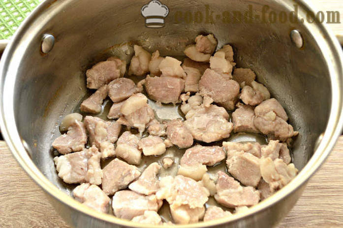 Maitsev sealiha kastmes jahu - kuidas kokk liha kastmes sealiha tatar, samm-sammult retsept fotod