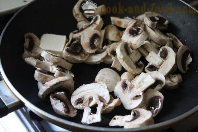 Sealiha lihapallid seente ja koorekastmega - kuidas valmistada liha pallid hakkliha ja seened, samm-sammult retsept fotod