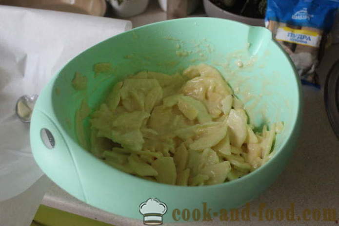 Lihtne õunakook ingveri piima - kuidas küpsetada õunakook ingveri ahjus koos samm-sammult retsept fotod