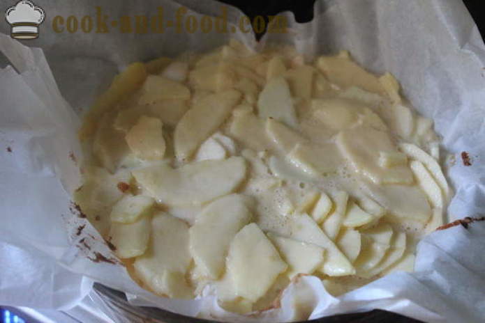 Lihtne õunakook ingveri piima - kuidas küpsetada õunakook ingveri ahjus koos samm-sammult retsept fotod