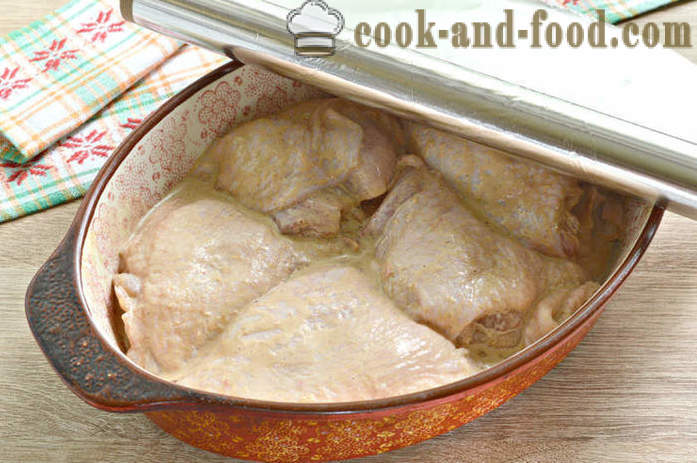 Kana reied ahjus - kuidas kokk kana reie- majoneesi ja sojakastet, samm-sammult retsept fotod