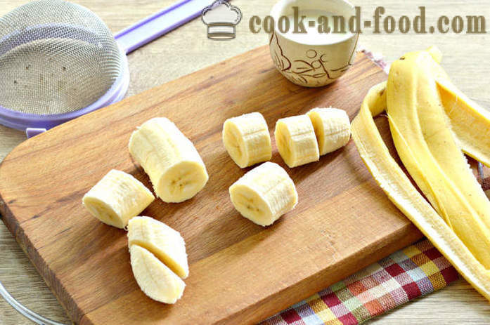 Hõõrutud banaanide blenderis imikutele - kuidas kokk hõõrutud banaan meelitada, samm-sammult retsept fotod