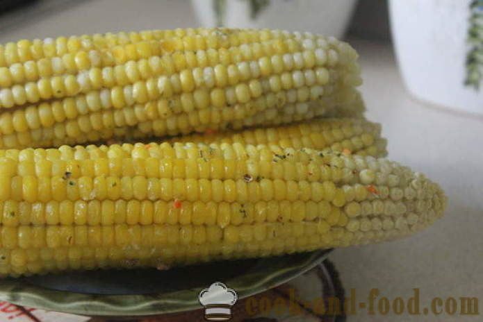 Corn ahjus küpsetatud fooliumiga - kuidas kokk maisitõlvik ahjus koos samm-sammult retsept fotod