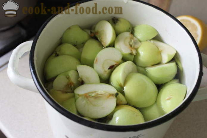 Õunakompoti sidruni värskete õunte - kuidas kokk õunakompoti värskete õunte, samm-sammult retsept fotod