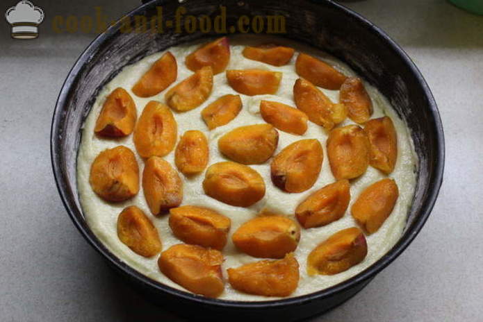 Open aprikoos pie - kuidas küpsetada aprikoosi kook, samm-sammult retsept fotod