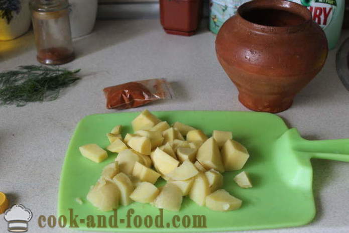 Kartul potti ahjus - maitsev küpsetatud kartulid potti koos samm-sammult retsept fotod