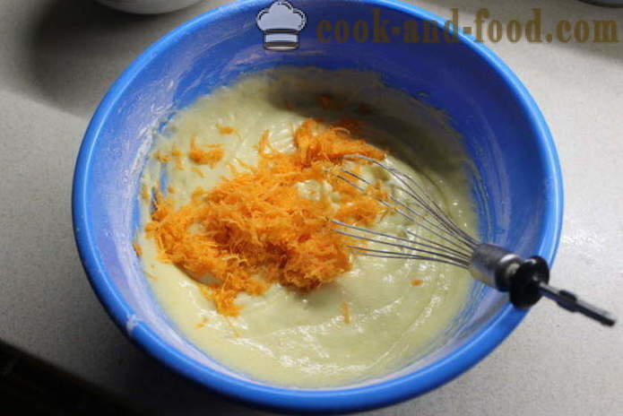 Porgandikook apelsinikoore - kuidas küpsetada kooki oranži ja porgand koos samm-sammult retsept fotod