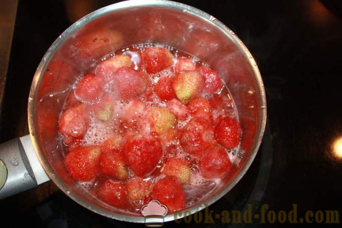 Kohupiima kook maasikatega ilma küpsetamine - kuidas kokk juustukook maasikad, samm-sammult retsept fotod