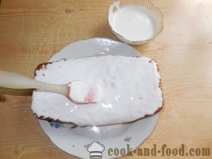 Jäätumise želatiini lihavõtted kook - kuidas valmistada glasuur ilma munad, samm-sammult retsept fotod
