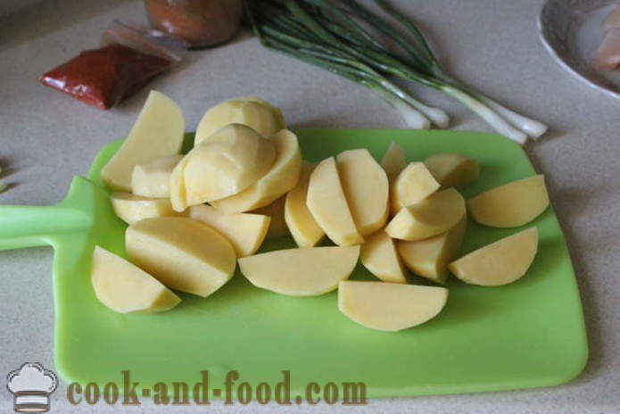 Kartul paprika ja küüslauk - kuidas kokk maitsev kartul paprika, samm-sammult retsept fotod