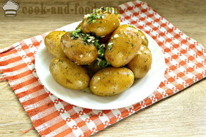 Keedetud värske kartul küüslaugu ja ürtidega - kuidas kokk uusi kartuleid maitsev ja korralikult samm-sammult retsept fotod