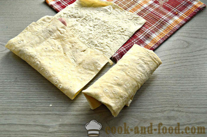 Vorstid pita leib juustu ja majoneesi - kuidas teha vorsti pita leib, samm-sammult retsept fotod