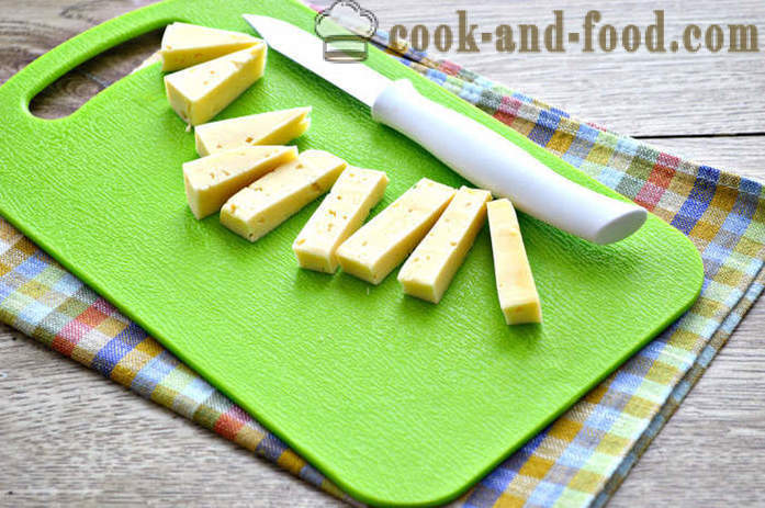 Röstitud kotlett Juustutäidisega - kuidas kokk lippudega juustutäidisega, samm-sammult retsept fotod