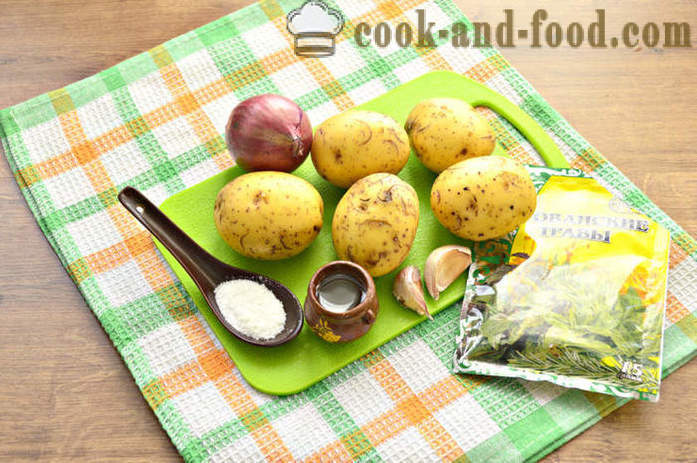 Küpsetatud kartuliviilud ahjus - nagu ahjukartul krõbeda kooriku, mille samm-sammult retsept fotod