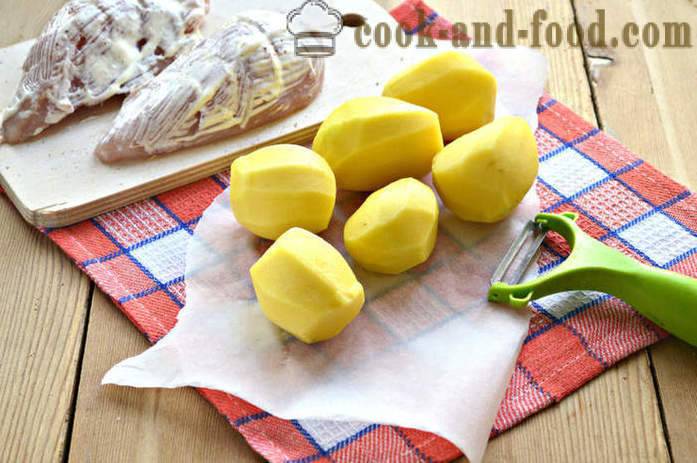 Küpsetatud kartul kana ja tomat - kuidas küpsetada kana ahju kartulite, samm-sammult retsept fotod