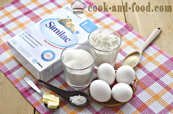 Lihtne kook retsept imikutoit ahjus - kuidas kokk kiire kook piimapulbrit segu, samm-sammult retsept fotod
