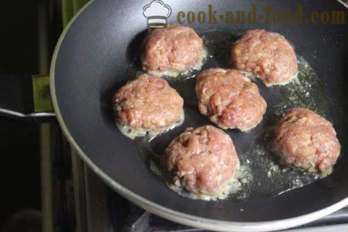Lihapallid ahjus küpsetatud kartuli ja köögivilja - kuidas kokk lihapallid ahjus koos samm-sammult retsept fotod