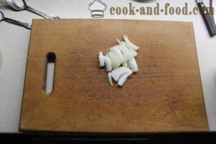 Sibula ja hapukoorega kastmes marineeritud sibul - kuidas kokk maitsev kaste sibul, hapukoor ja majonees koos samm-sammult retsept fotod