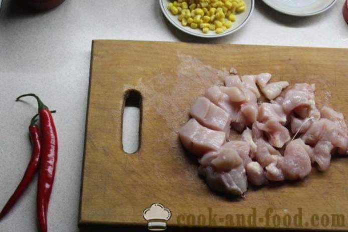 Kana Hiina magushapus kastmes - kuidas kokk kana Hiina, samm-sammult retsept fotod