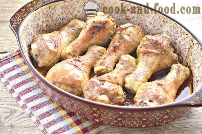 Delicious kana sääri ahjus - kui maitsev küpsetatud kana kanakoivaga, samm-sammult retsept fotod