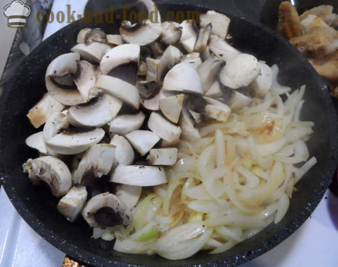 Maitsev grillitud kartuli ahjus - kuidas kokk praad kartuli, liha ja seeni, samm-sammult retsept fotod