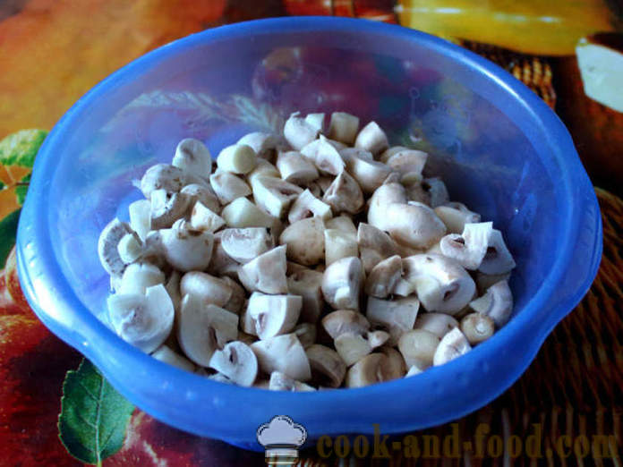 Kartul seente ahjus küpsetatud - nagu küpsetatud kartulid, seened, samm-sammult retsept fotod