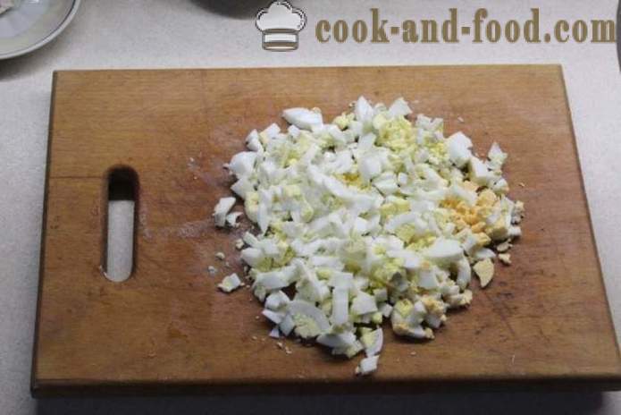 Kihiline salat seente, rinna- ja ananassi - kuidas teha ananassi salat kana, samm-sammult retsept fotod
