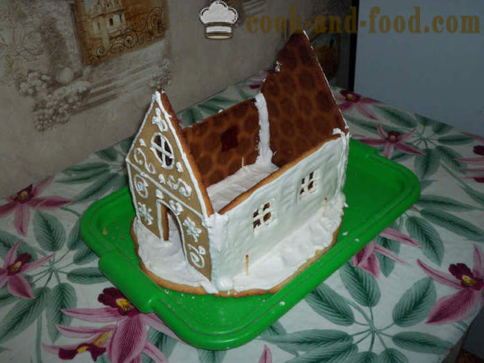 Gingerbread House - järk-järgult meistriklass, kuidas küpsetada piparkooke maja kodus, samm-sammult retsept fotod