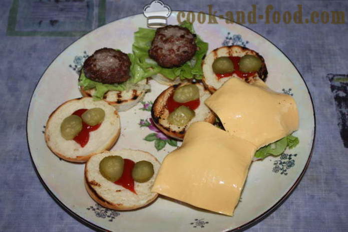 Maitsvad pihvide in McDonald - kuidas teha hamburger kodus, samm-sammult retsept fotod