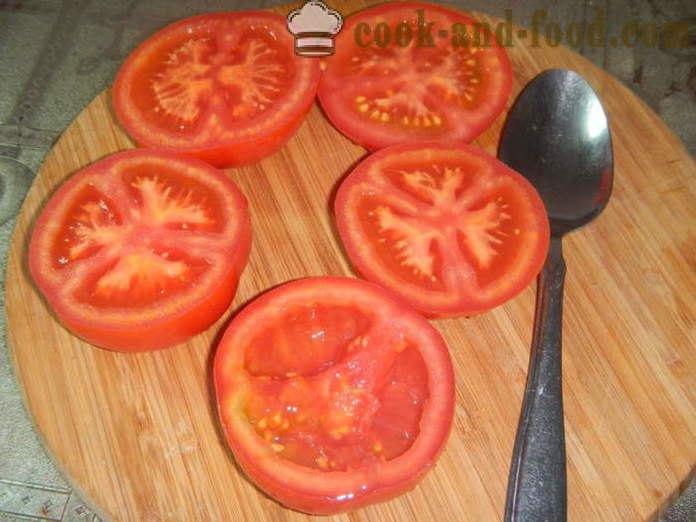 Tomatid täidisega hakkliha ahjus - kuidas teha täidisega tomatid, samm-sammult retsept fotod