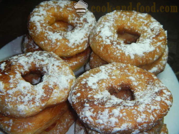 Pärmi Donutse keefiri - kuidas kokk sõõrikud pärmi tainas, samm-sammult retsept fotod