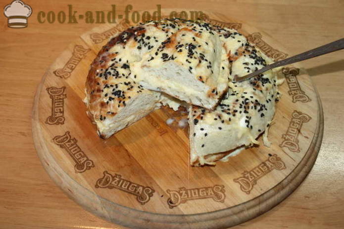Usbeki leib juustuga ahjus - kuidas kokk kuuma võileibu juustu kodus, samm-sammult retsept fotod