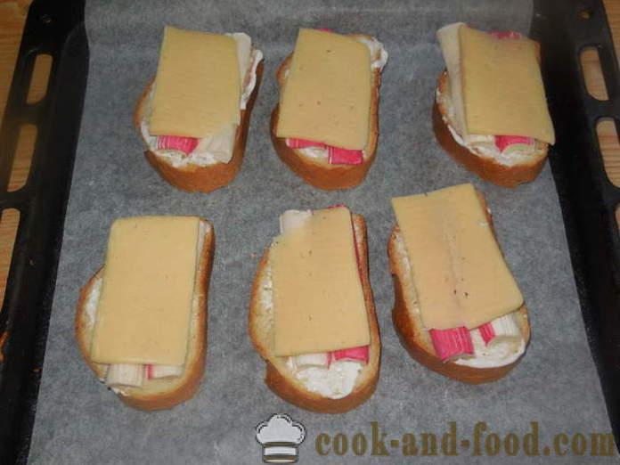 Kuumad võileivad juustu ja makra - kuidas teha kuuma võileibu ahjus koos samm-sammult retsept fotod