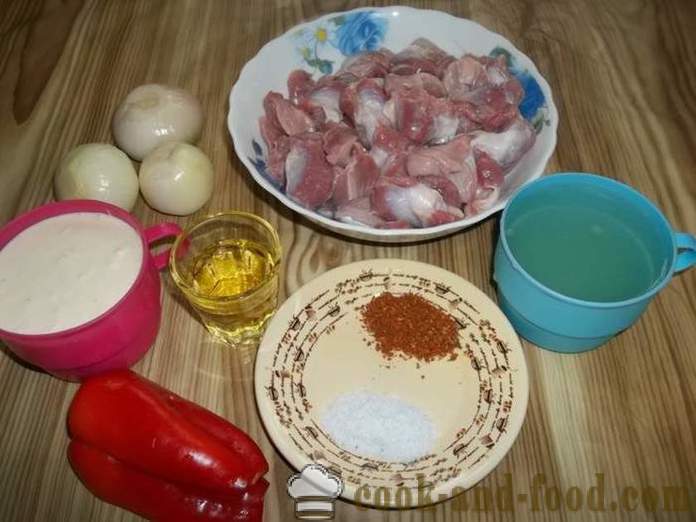 Vatsakesed kana hautatud koorekastmes pannil - kuidas kokk maitsev kana vatsakeste samm-sammult retsept fotod