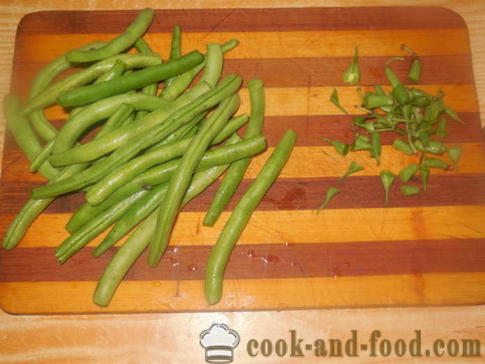 Rohelised oad pannil - kuidas kokk maitsev rohelised oad, samm-sammult retsept fotod