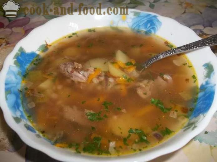 Tatar supp veiseliha - kuidas kokk tatar supp puljong, samm-sammult retsept fotod