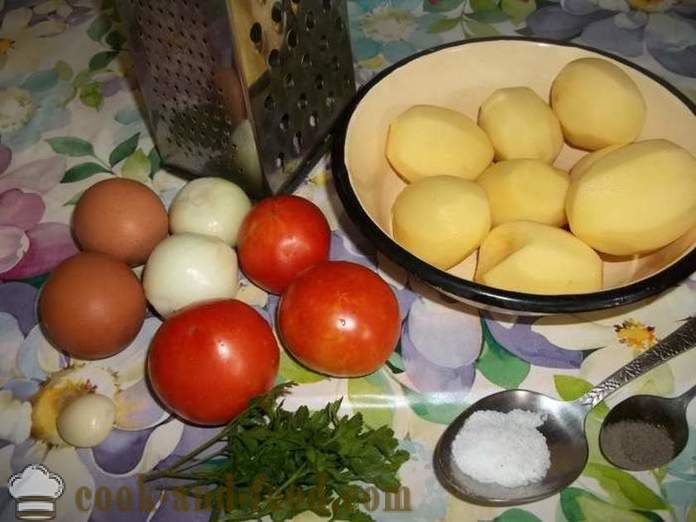 Pannkoogid valmistatud kartulid tomatid - kuidas teha kartuli pannkoogid koos samm-sammult retsept fotod