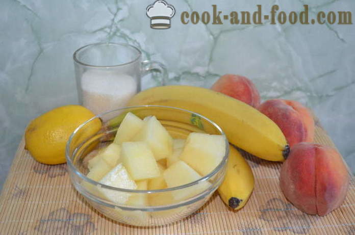 Jäätis sorbett melon, virsik ja banaan - kuidas teha sorbee kodus, samm-sammult retsept fotod