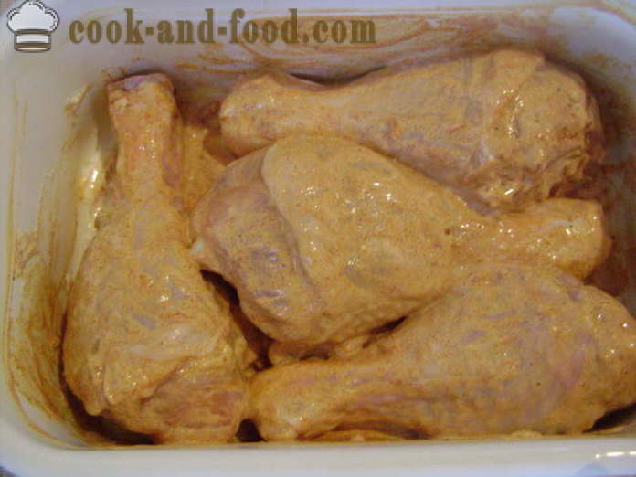 Küpsetatud kana sääri - kuidas kokk maitsev kana sääri ahjus koos samm-sammult retsept fotod