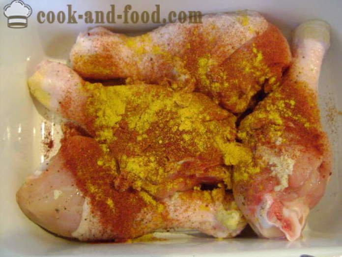Küpsetatud kana sääri - kuidas kokk maitsev kana sääri ahjus koos samm-sammult retsept fotod