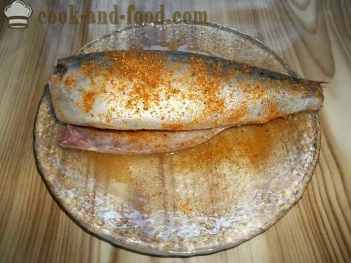 Makrell fooliumis küpsetatud ahjus - kuidas kokk makrelli foolium koos samm-sammult retsept fotod