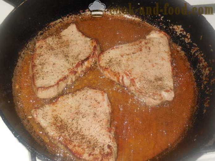 Liha koos tomatid ja juust ahjus - kuidas kokk mahlane liha ahjus, kus samm-sammult retsept fotod