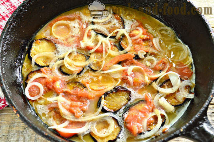 Omlett baklažaanid ja tomatid - kuidas valmistada Fried baklažaan munad ja tomatid, samm-sammult retsept fotod