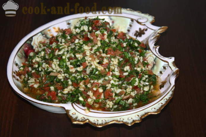 Tabula salat kuskussi - kuidas valmistada salat tabbouleh, samm-sammult retsept fotod