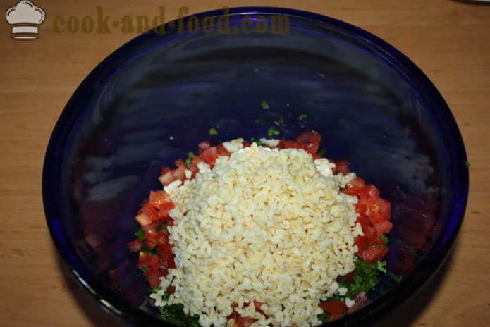 Tabula salat kuskussi - kuidas valmistada salat tabbouleh, samm-sammult retsept fotod