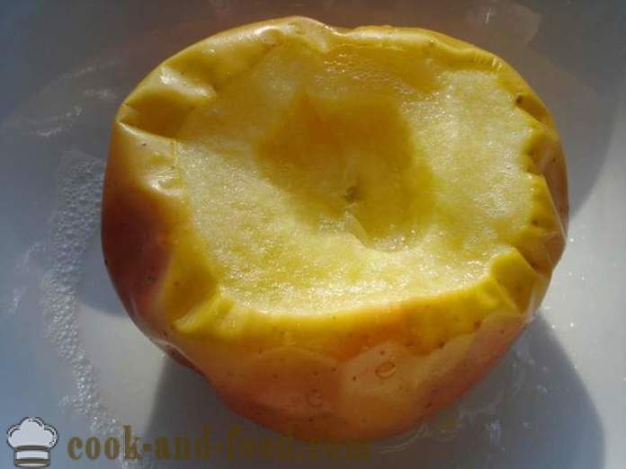 Küpsetatud õunad mikrolaineahjus - kuidas kokk õunad mikrolaineahju, samm-sammult retsept fotod